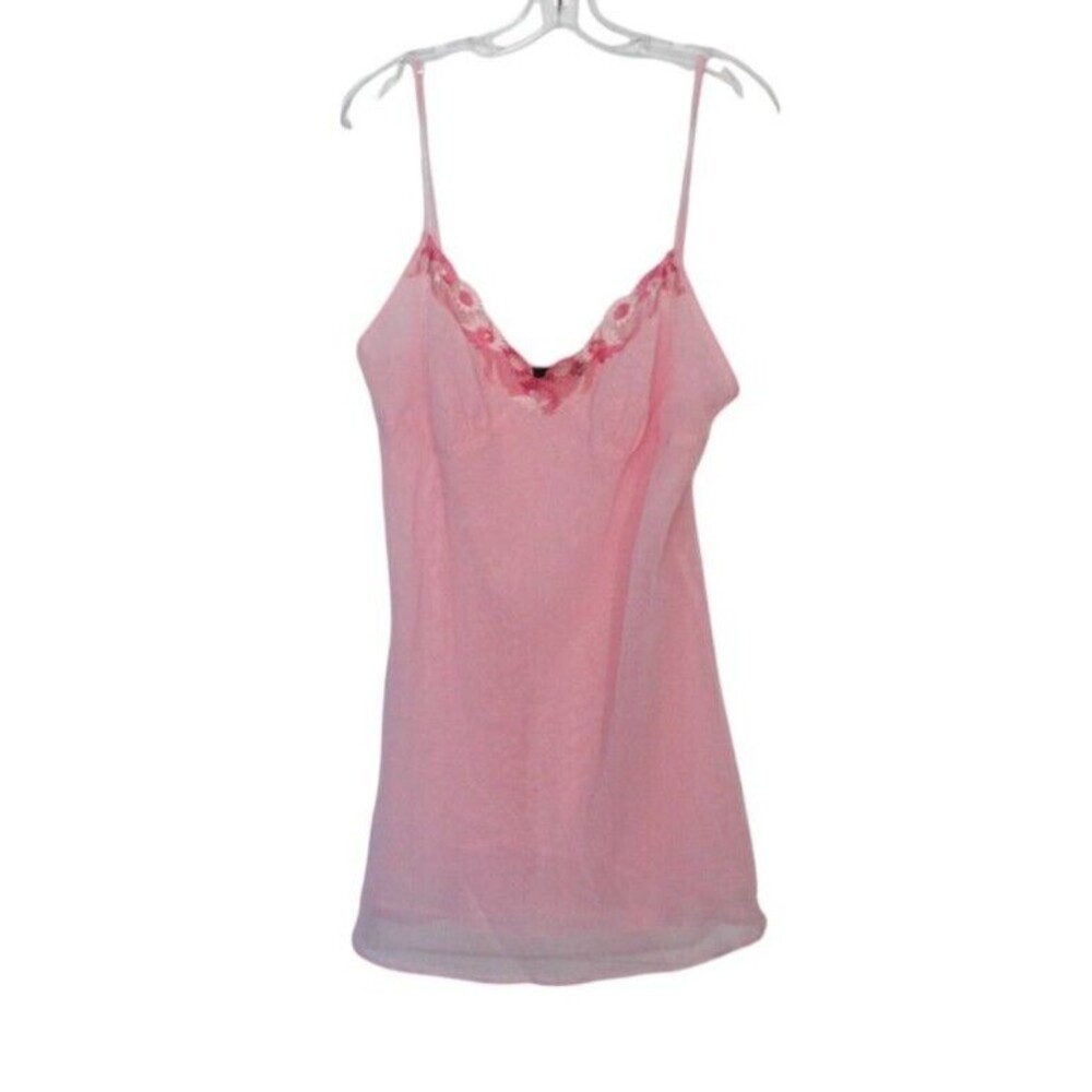 VTG Via Nicci  Slip Dress Chiffon Sheer Chemise Babydoll Nightgown